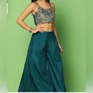 India Boutique Teal Palazzo Pants XL size brand new with tag